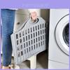 Plastic Collapsible Laundry Basket With Handle For Home Bathroom Storage And Wall Mounting