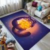 Cartoon Cat and Wishing Bottle Carpet for Living Room Bedroom Bedside Floor Mat Cloakroom Kids Activity Area Rugs Home Decor