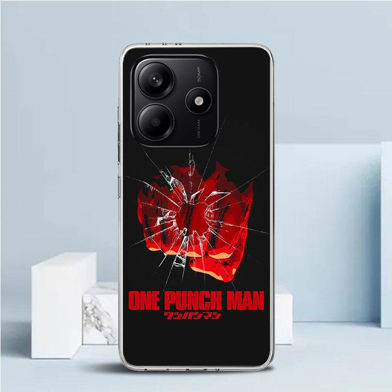 One P-Punch-Man Saitama King Phone Case For Xiaomi Redmi Note 15 14 14S 13 12S 12 Pro Plus 11S 11 11T 11E 10S 10 + Soft TPU Back