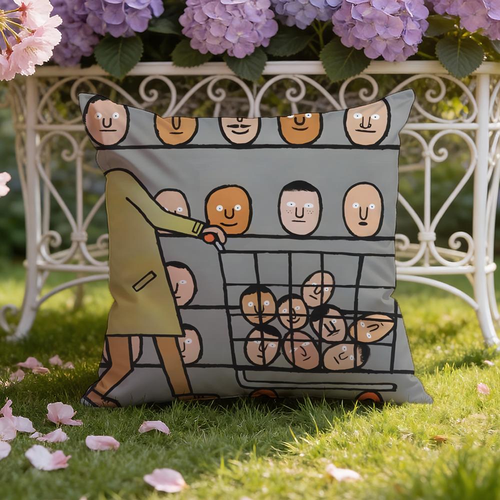 Ästhetische Kunst J-Jean-Jullien Kissenbezug Home & Auto Doppelszenen-Kissenbezug: Wendbar für höchsten Tragekomfort