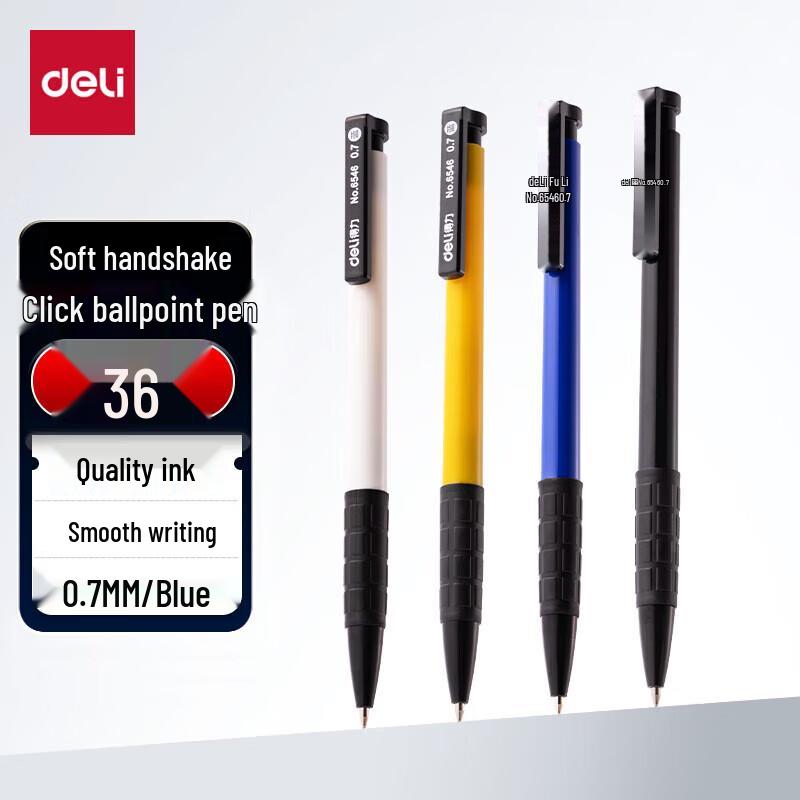 Deli 6546 Press-Type Ballpoint Pen