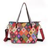 Bag Women'S Sheepskin Bag Personalized Ethnic Style Color Bag One Shoulder Crossbody Handbag Large Capacity Tote Bag