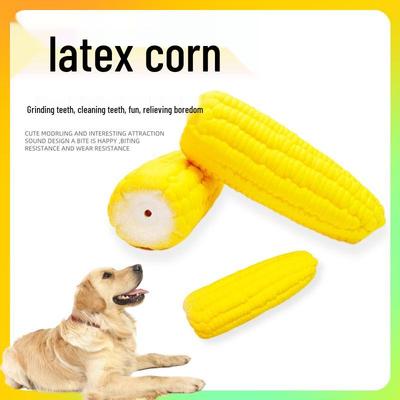 Latex Corn Squeaky Toy for Small Dogs and Puppies