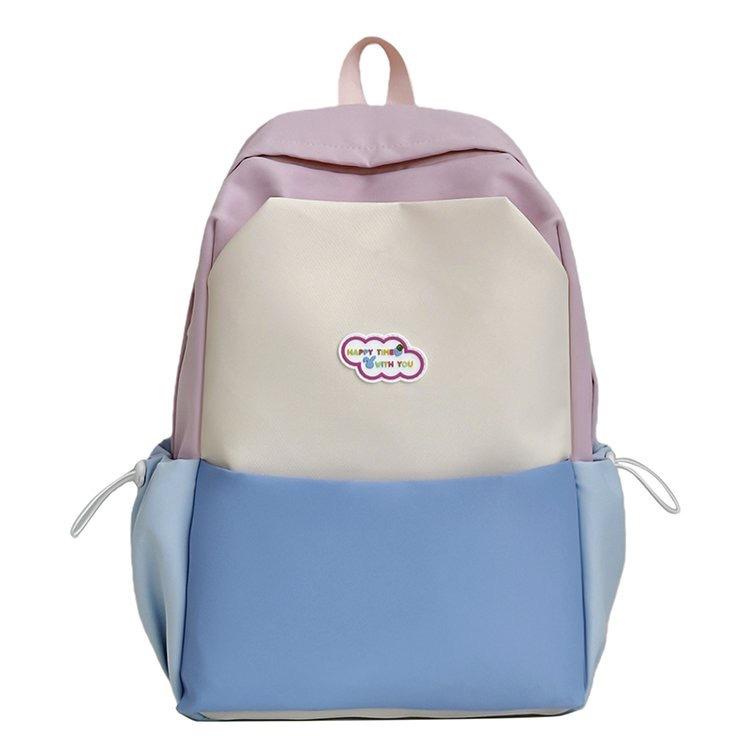 Schoolbag Korean Version Fashionable Simple Versatile Backpack Female Niche Design Cute Casual Student Schoolbag Large Capacity Backpack