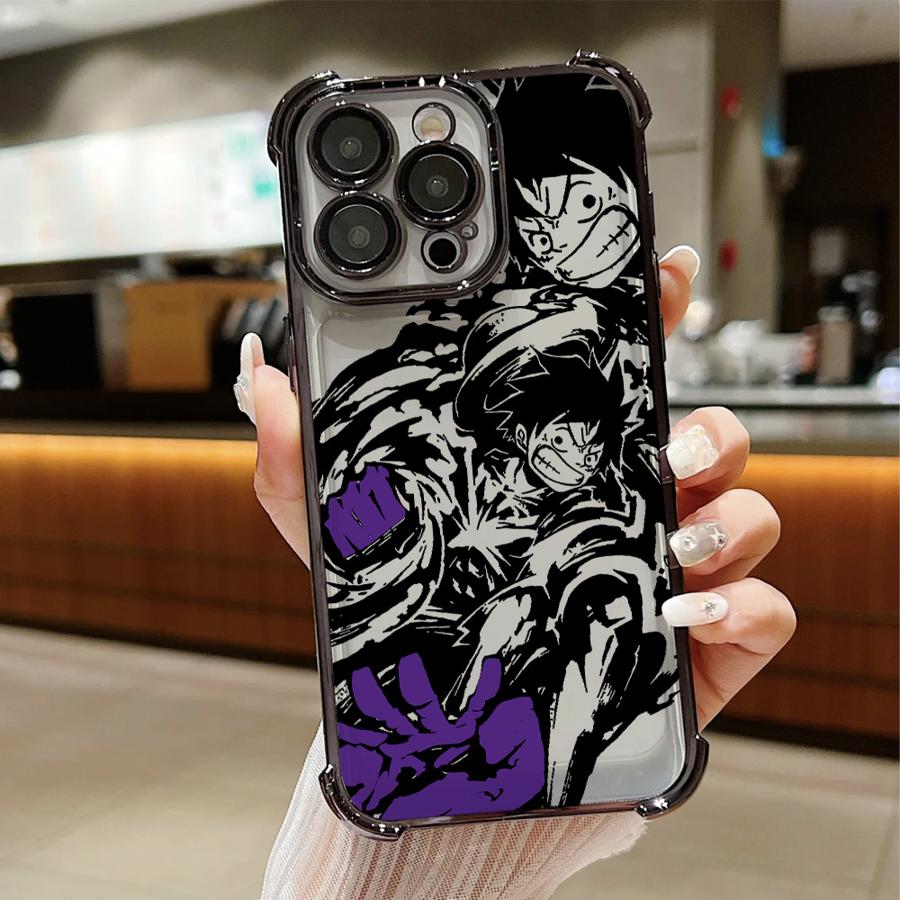 Anime Ones Pieces Case for iPhone 16 15 16Plus XS MAX 13 15Pro Max 11Pro XR 12 14 Pro 11 Clear Cover