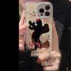 Fun Ink Splash Dog Iphone16 Suitable for 14pro Max IPhone Case 12 Makeup Mirror 11 Electroplating 15