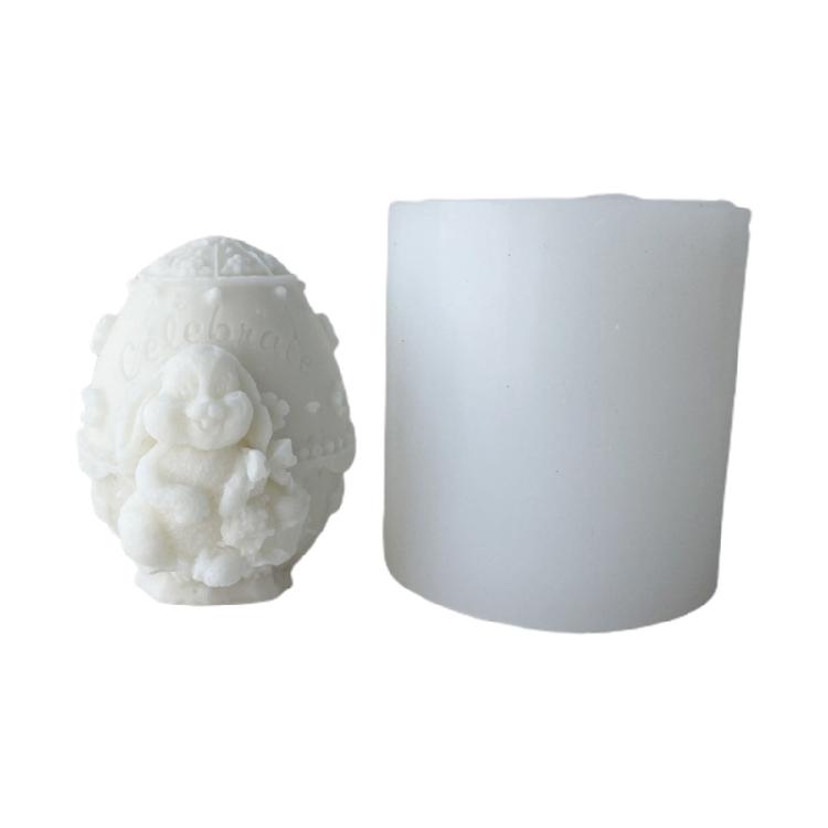 3D Easter Egg Bunny Silicone Candle Mold for Candle Making Handmade Art Craft