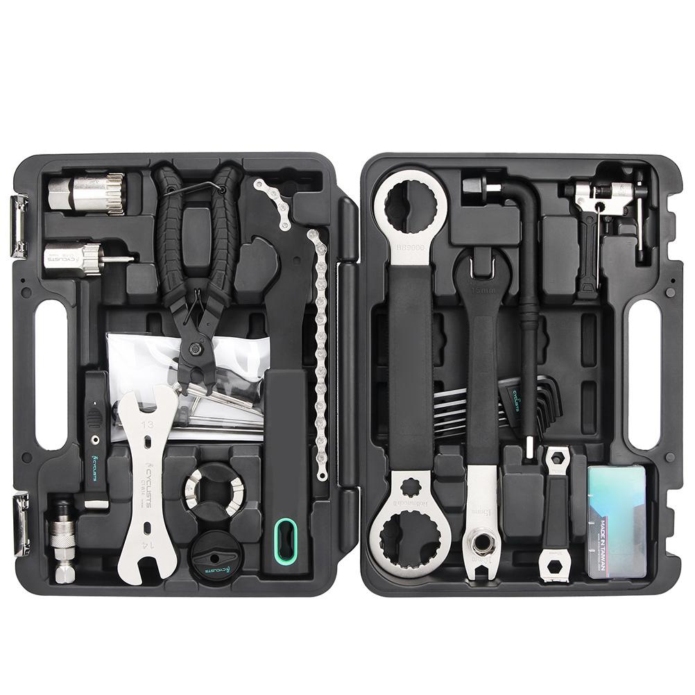 Bike Repair Tools Professional Cycling Multitool Chains Pedal BB Wrench Hex Key Bike Tools Kit Box