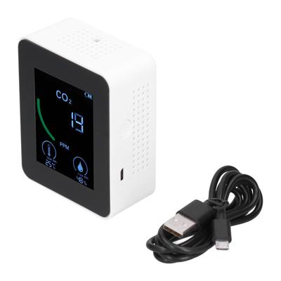Air Quality Detector Digital USB Charging Carbon Dioxide Monitor Temperature Humidity TVOC
