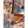 Sheepskin Version~ Lace Pearl Belt Inner Height Increase Casual Women