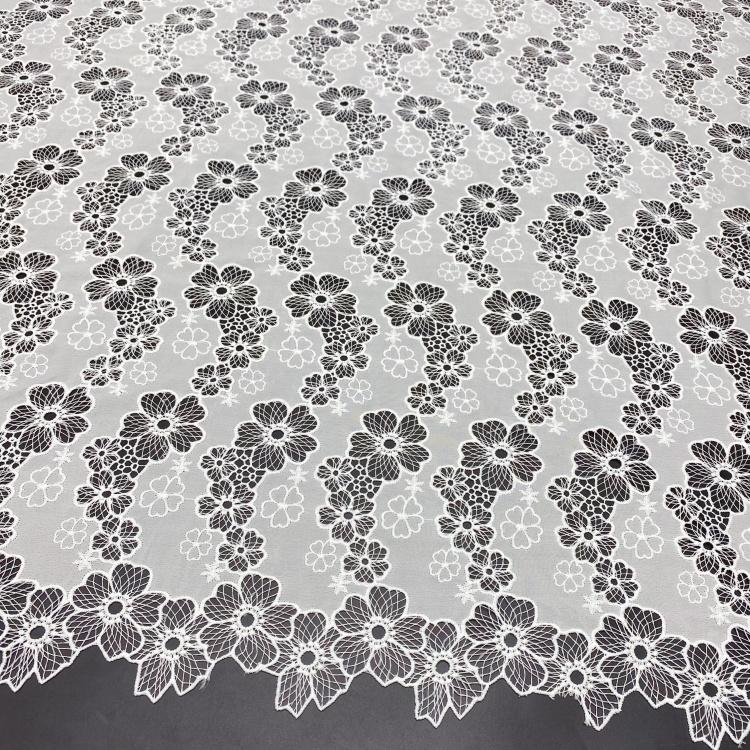 Embroidery Full Lace Five-petal Flower Pattern Laser Craft Hollow Embroidered Garment Dress Accessories