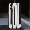 NO Y SÍ Funda de Teléfono Personalizada con Letras Blancas y Negras Para IPhone 17 16 15 14 13 12 11 ProMax Plus Funda Ondulada a Prueba de Golpes