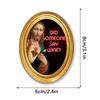 MZCT455-481 Creative 3D Wooden Round Photo Frame Refrigerator Magnet