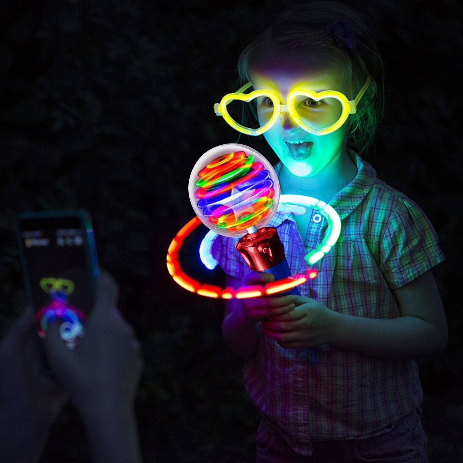 Детский светящийся шарик-игрушка-палка со светодиодной вспышкой и вращающимся световым — фото 9