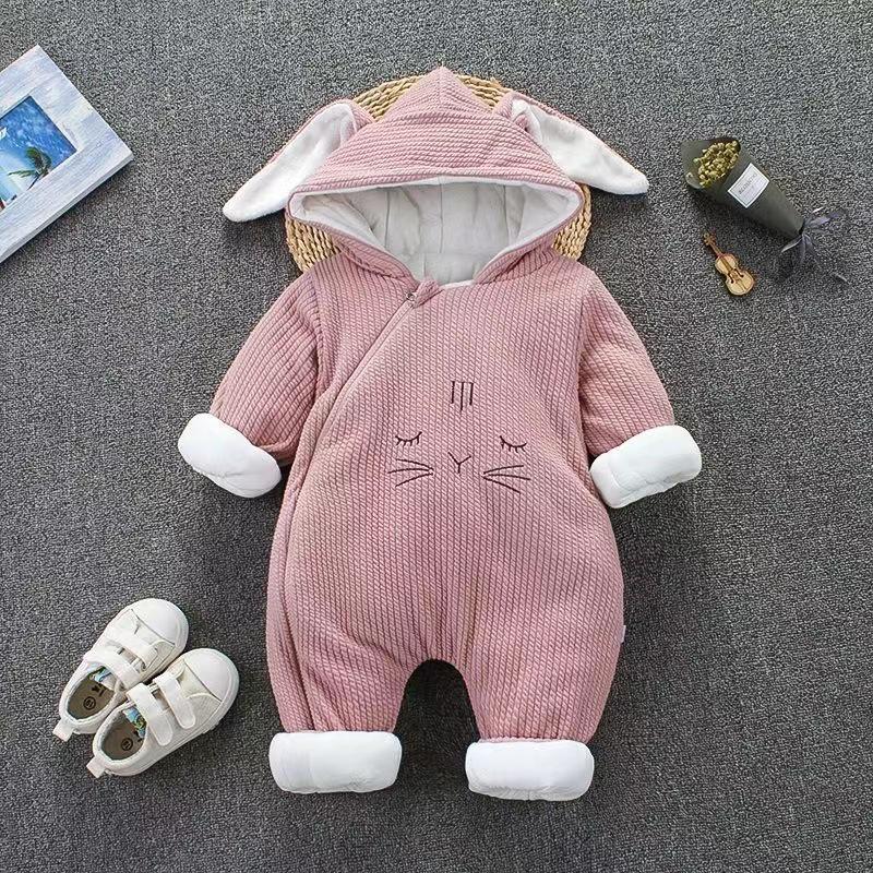 Thickened Cotton Baby Rompers: Autumn/Winter Collection