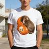 Monkey Team Punch T-Shirt Round Neck Short Sleeve T-Shirt Loose Fit Cute Macaque And Orangutan Summer Tee for Men Teens Street Wear