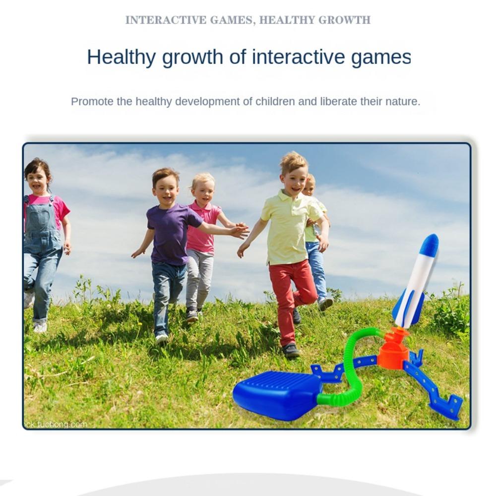 Flashing Light Soaring Rocket Foot Pump Launcher Toys Foot Pedal Launcher Pressed Rocket Launchers