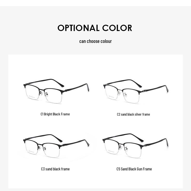 Magnetic Clip-On Sunglasses for Men - Polarized Dual-Use Myopia Half-Rim Frames for Indoor-Outdoor Driving