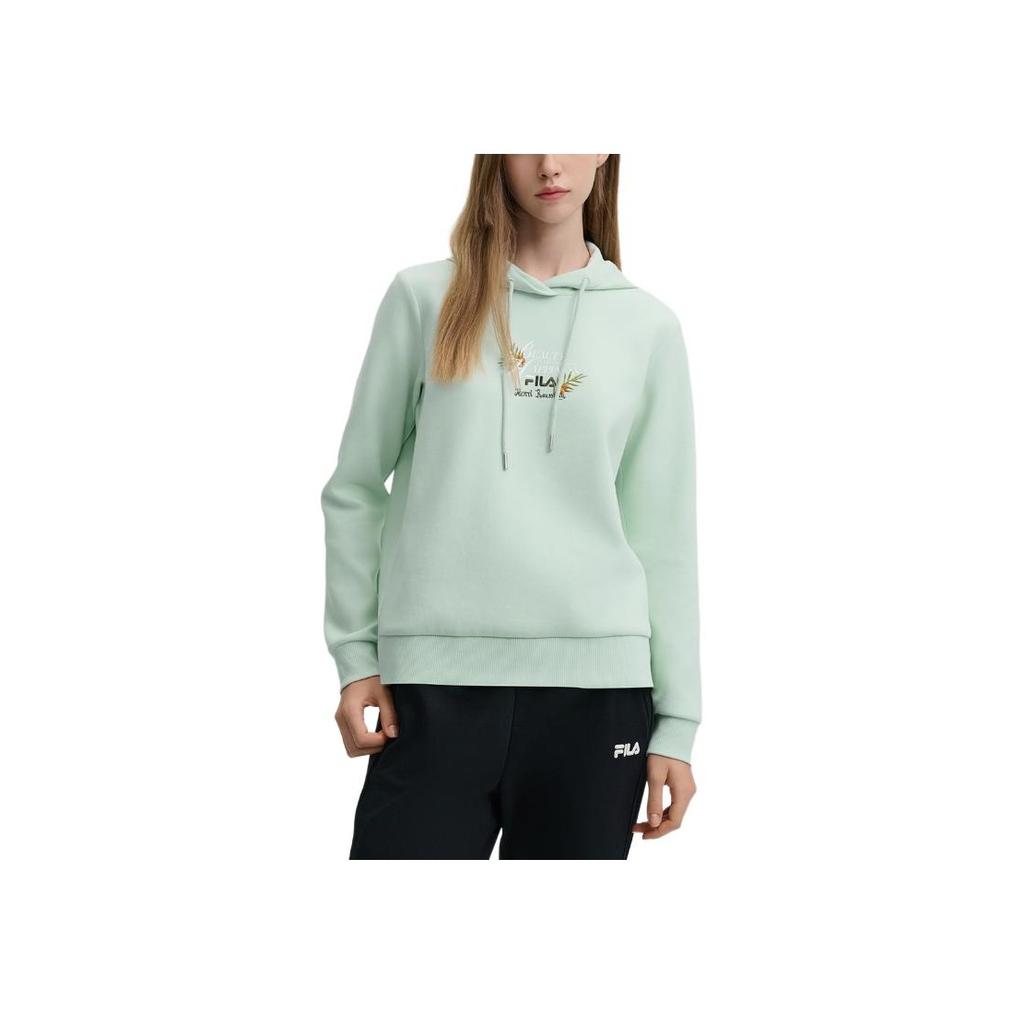 New FILA X LUSUO Sweatshirt Women's Turquoise Green F11W448213F-LG