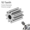 3.2mm Hole 10 Teeth Motor Gear 9.6x10.6mm RS550 RS555 DC Motor Replacement Heavy Duty Kids Ride On Toys