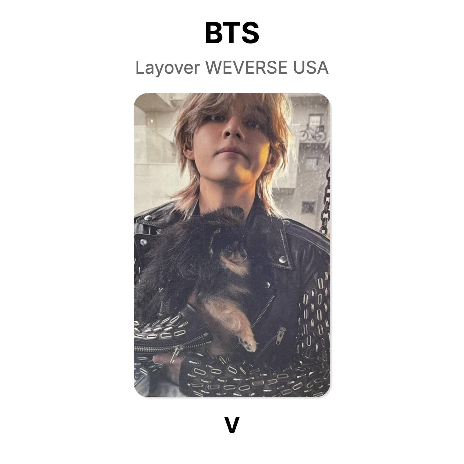 BTS V Layover WEVERSE USA Official Photocard V