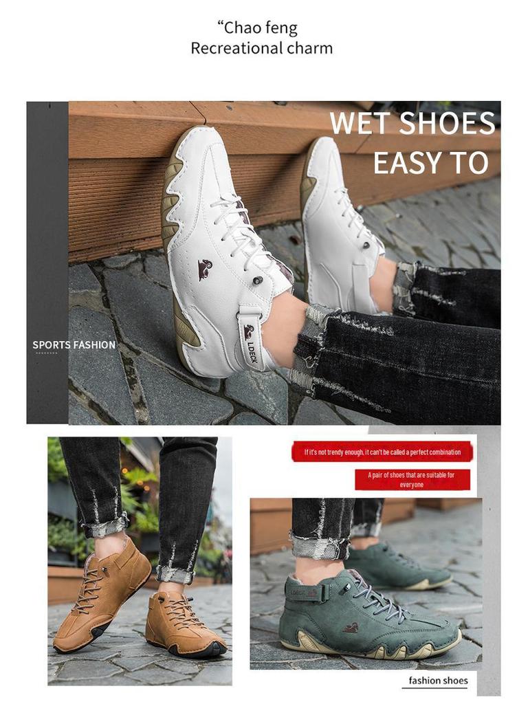 Men's Plus Velvet Martin Boots: Warm, High-Top, Winter Cotton Sports Shoes