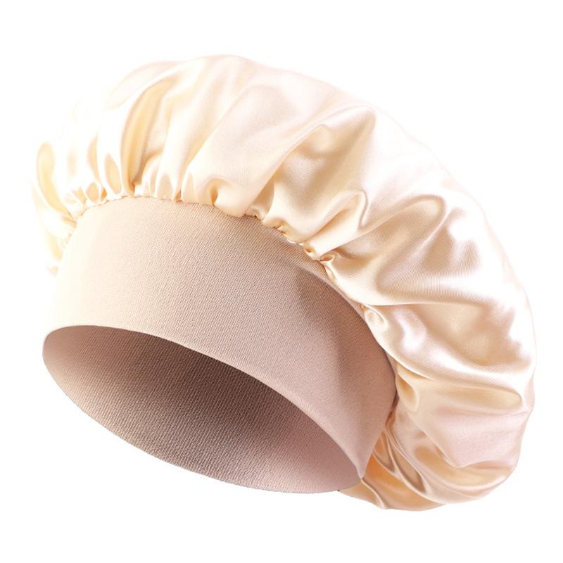 Children's satin nightcap, elastic wide-brimmed round hat, hair care headscarf hat, hot-selling spot TJM-301