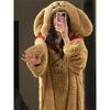 2025 Cartoon Puppy Fleece One-Piece Pajamas for Women - Thick, Warm Winter Homewear