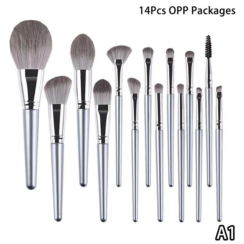 14Pcs Makeup Brushes Soft Set Face Eyes Make Up Brush Eyeshadow Brush Eyebrow Highlight Lips Brush Multifunctional Beginner