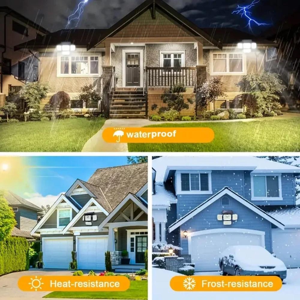 333LED Solar Lichter Außen Motion Sensor Menschlichen Induktion Einstellbare Kopf IP65 Wasserdichte Wand Lampe