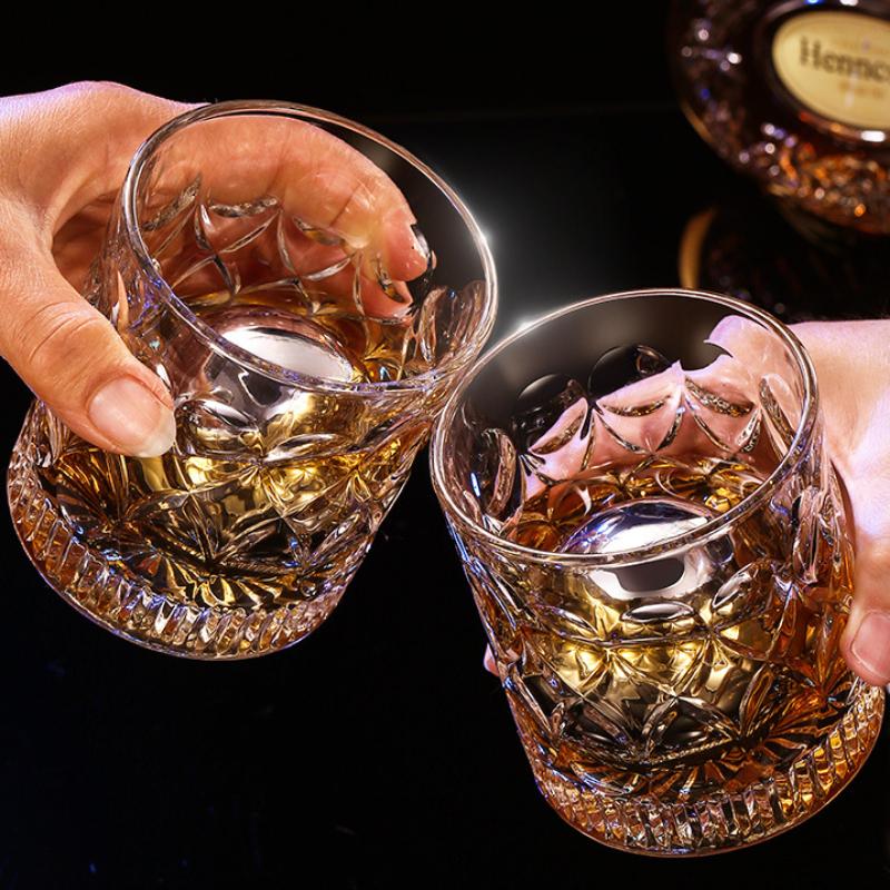 2pcs Whiskey Large Ice Ball Mold Set - Stainless Steel Metal - Freezing Chilled Whiskey Stones - Non-Melting Ice Cubes