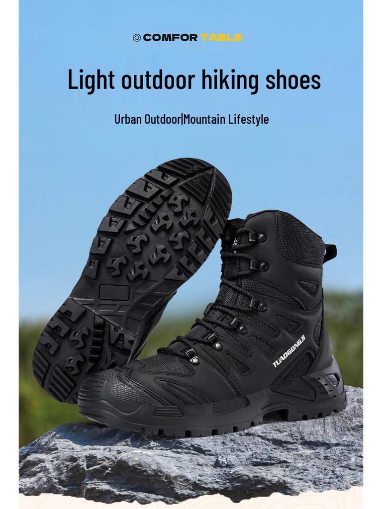 Men's Lightweight Non-Slip Combat Boots High-Top Wear-Resistant Breathable New Style