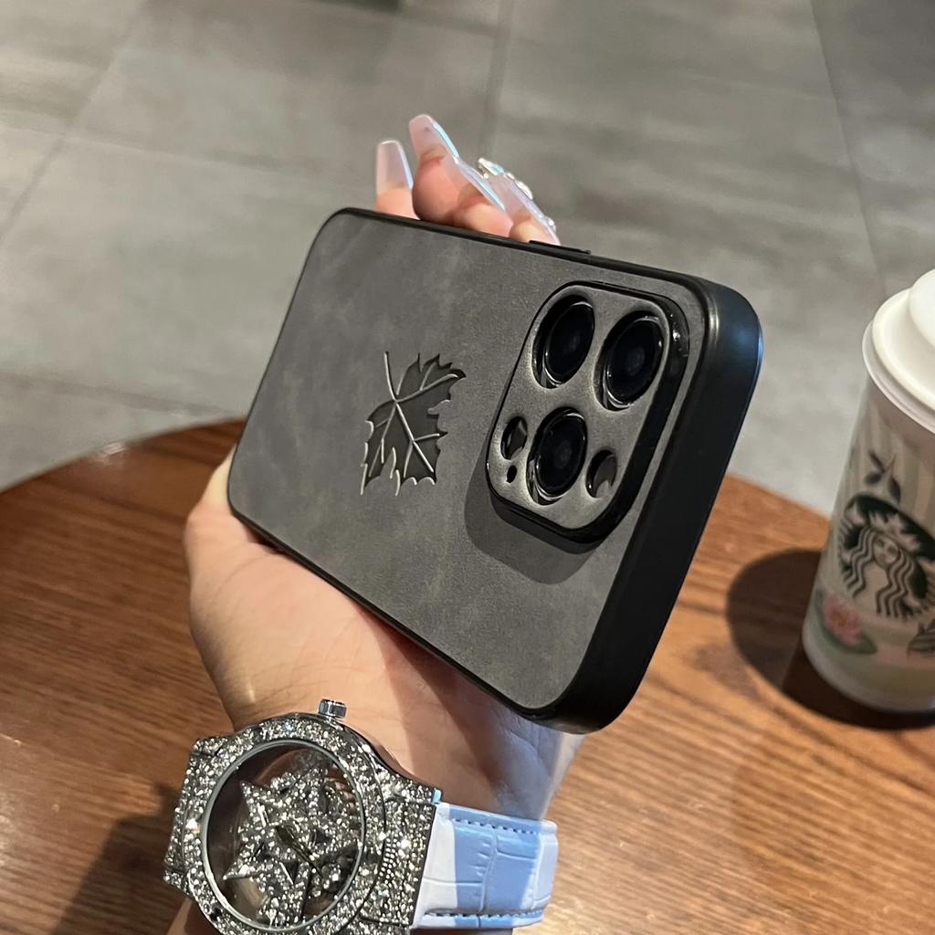 Luxury Cortex Tree Leaf Matte Phone Case For For Iphone 17Air 16 11 12 13 14 15 Pro Max Plus X Xs Max XR Bumper Cases Back Cover