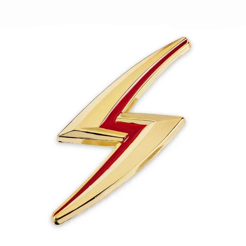 1Pc 3D Metal Lightning Logo Car Rear Trunk Side Fender Emblem Badge Sticker Car Decoration Accessories