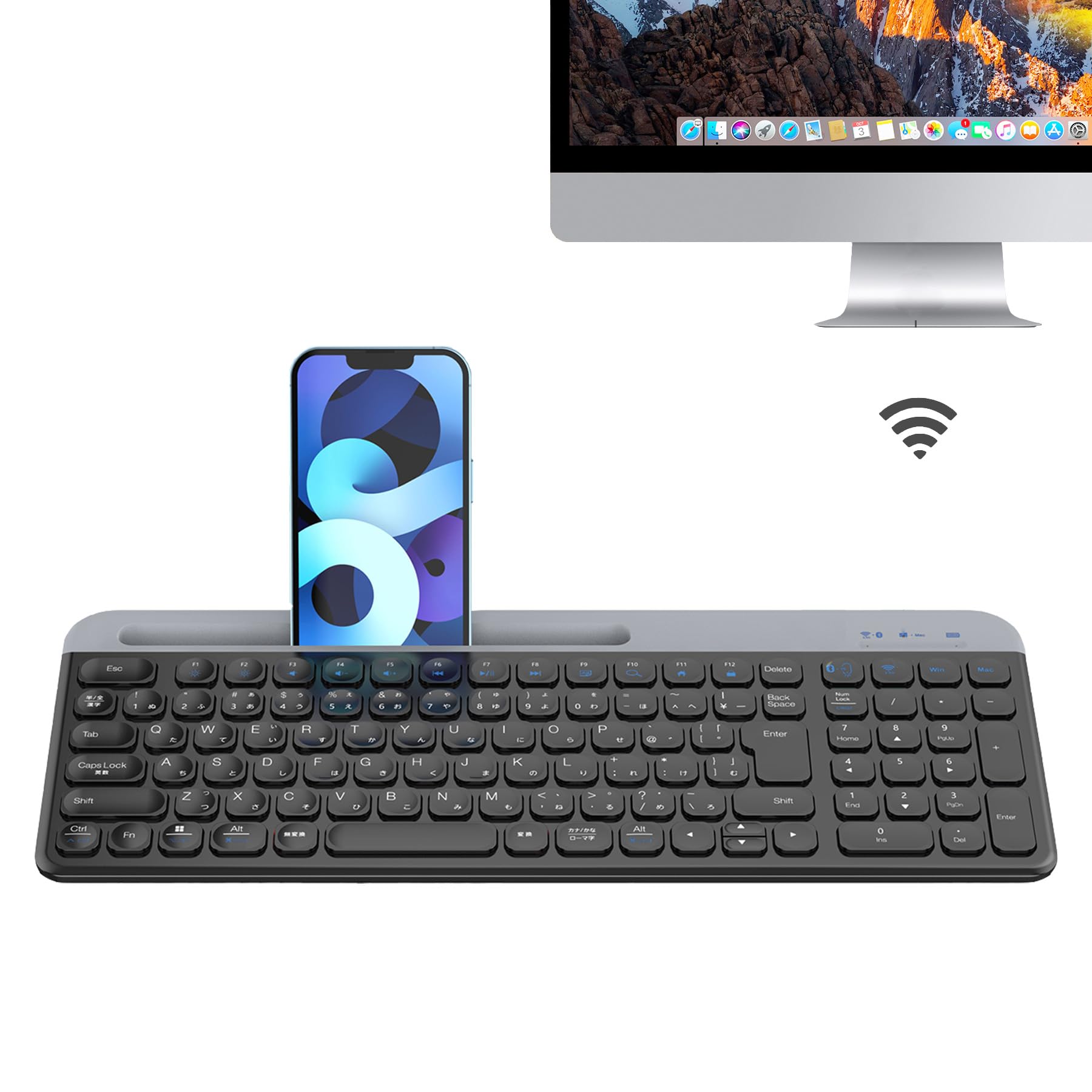 

Wireless Full Keyboard, Durable and Long-Lasting, Ideal for Remote Work, Fatigue-Free Design, Easy Connection, Rechargeable, Bluetooth Bolt, Unifying