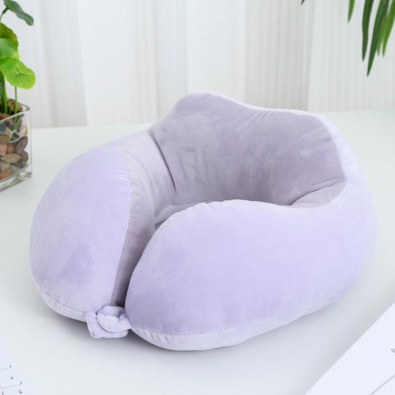 Cartoon Portable U-Shaped Neck Pillow - Foldable & Multifunctional for Travel