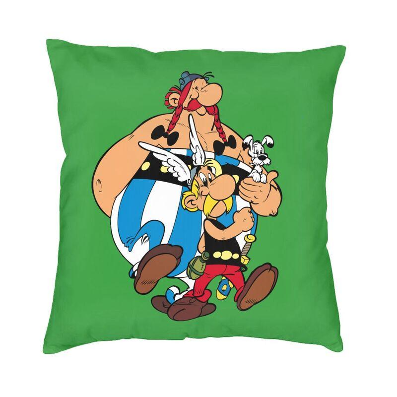 Anime Asterix Obelix Idefix Throw Pillow Covers Decor Home Adventure Comic Dogmatix Sofa Chair Cushion Cover Square Pillowcase