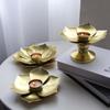 Rostfreier Lotus-Teelichthalter Eisen-Kerzenhalter Stabile Schreibtisch-Kerzenschale Innenraum-Heimdekoration