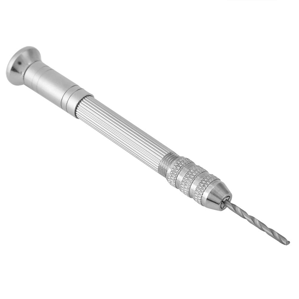 Mini Precision Hand Twist Drill with 10 Drill Bits and 1 Hand Drill Bit for and Portable and Easy to Carry (0.5, 0.6, 0.7, 0.8, 0.9, 1, 1.2, 1.5, 1.8,