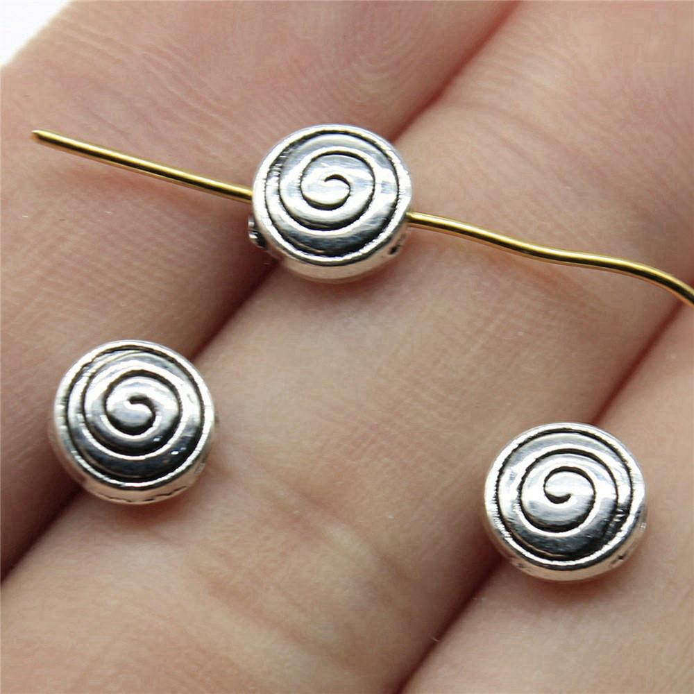 Geometric Small-Hole Spacer Beads Mini Antique Bronze Zinc Alloy Jewelry Making Fix Bead Position Style Bead Spacers