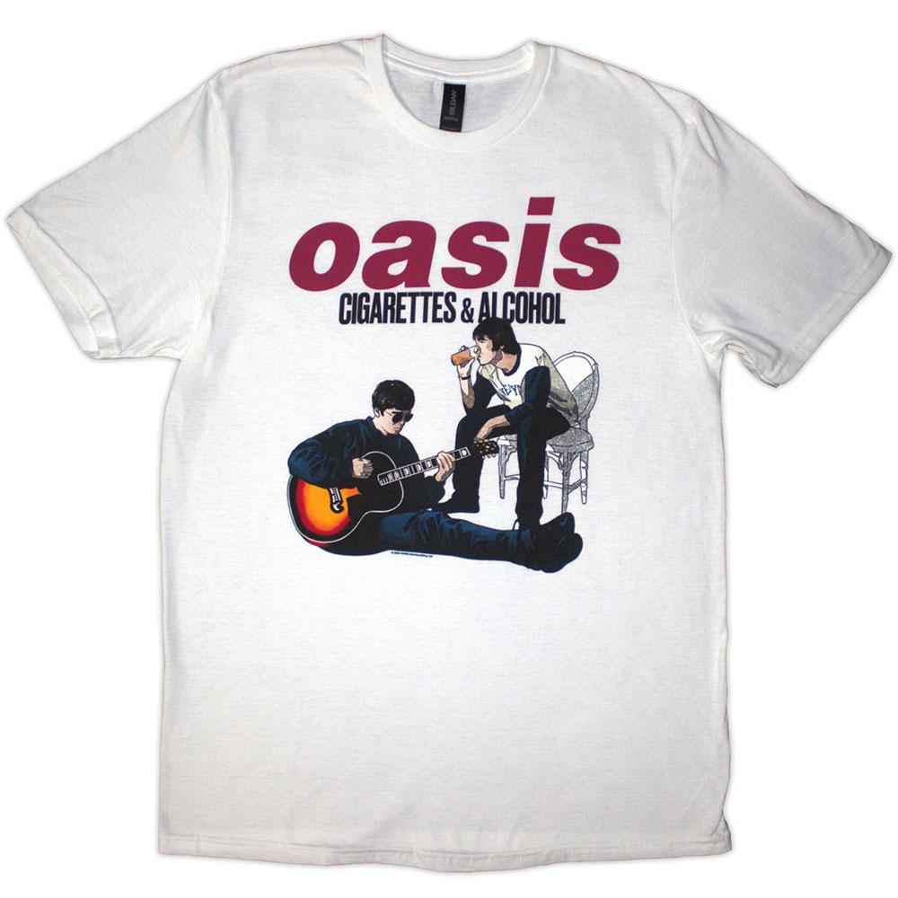 Oasis Unisex Adult S & Alcohol Illustration T-Shirt