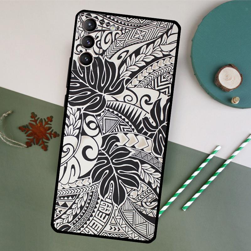 Maori Tribal Samoan Polynesian Print Phone Case For Samsung Galaxy S26 S23 Ultra S20 S21 S22 S24 S25 Plus S10 S25 FE Back Cover