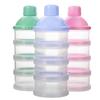 Infant Formula Dispenser with 4/5 Separate Sections Baby Food Storage Box Leakproof Toddler Milk Powder Container