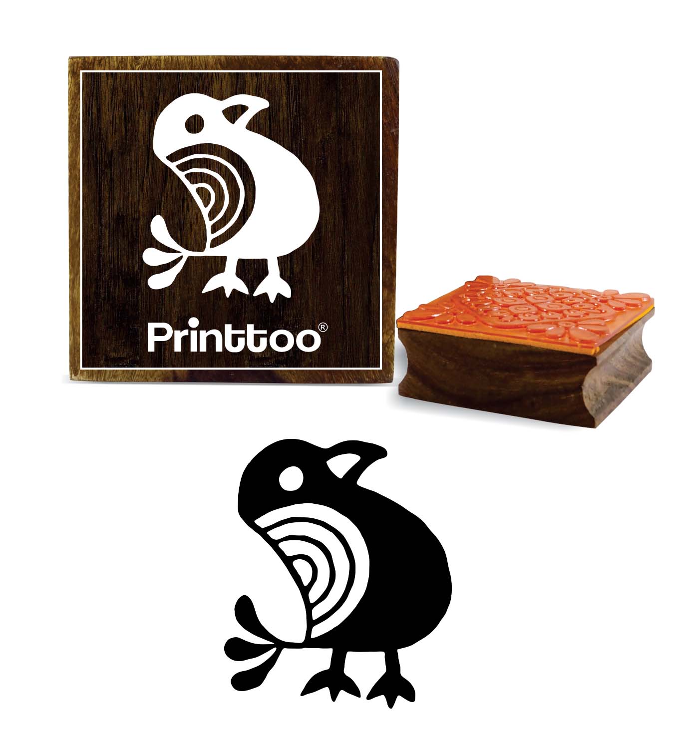 

Printtoo Bird Design Square Diary Card Деревянная резиновая печать Коричневый блок печати-2 x 2 2 x 2 Inches коричневый