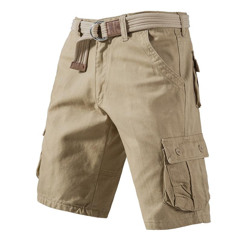 Sommer Herre Bomullsshorts Herre Femtedelsbukser Fritidsbukser Løse Bukser Herre Fritidsshorts