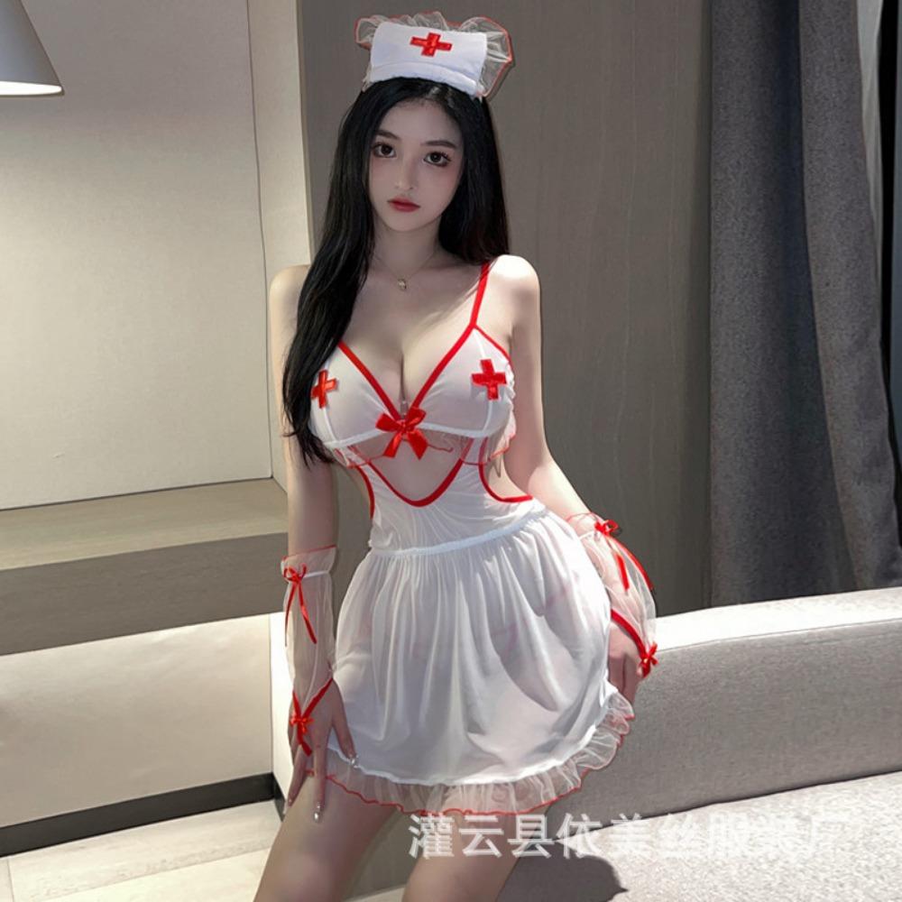 Sex Underwear Women's Sexy Nurse Uniform Professional Cosplay Passion Perspective Uniform Pure Desire Temptation Free Suit