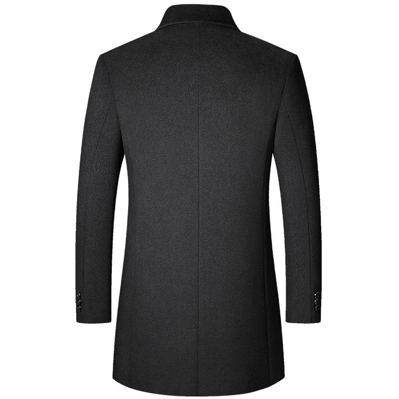 Autumn And Winter Men's Woolen Coat Men's Lapel Thickened Coat