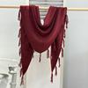 Trendy new scarf women's high-end sense versatile atmosphere wool shawl warm thickened fringed cashmere scarf