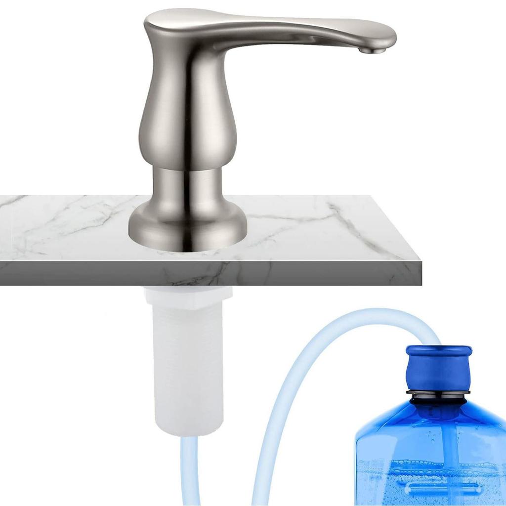 Ręczny dozownik mydła kuchennego z butelką 500 ml i silikonową rurką 120 mm