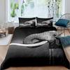 3D Elephant Duvet Cover Set Queen Size African Safari Animal Comforter Set Wildlife Bedding Set Retro Wall Decor Bedspread Cover